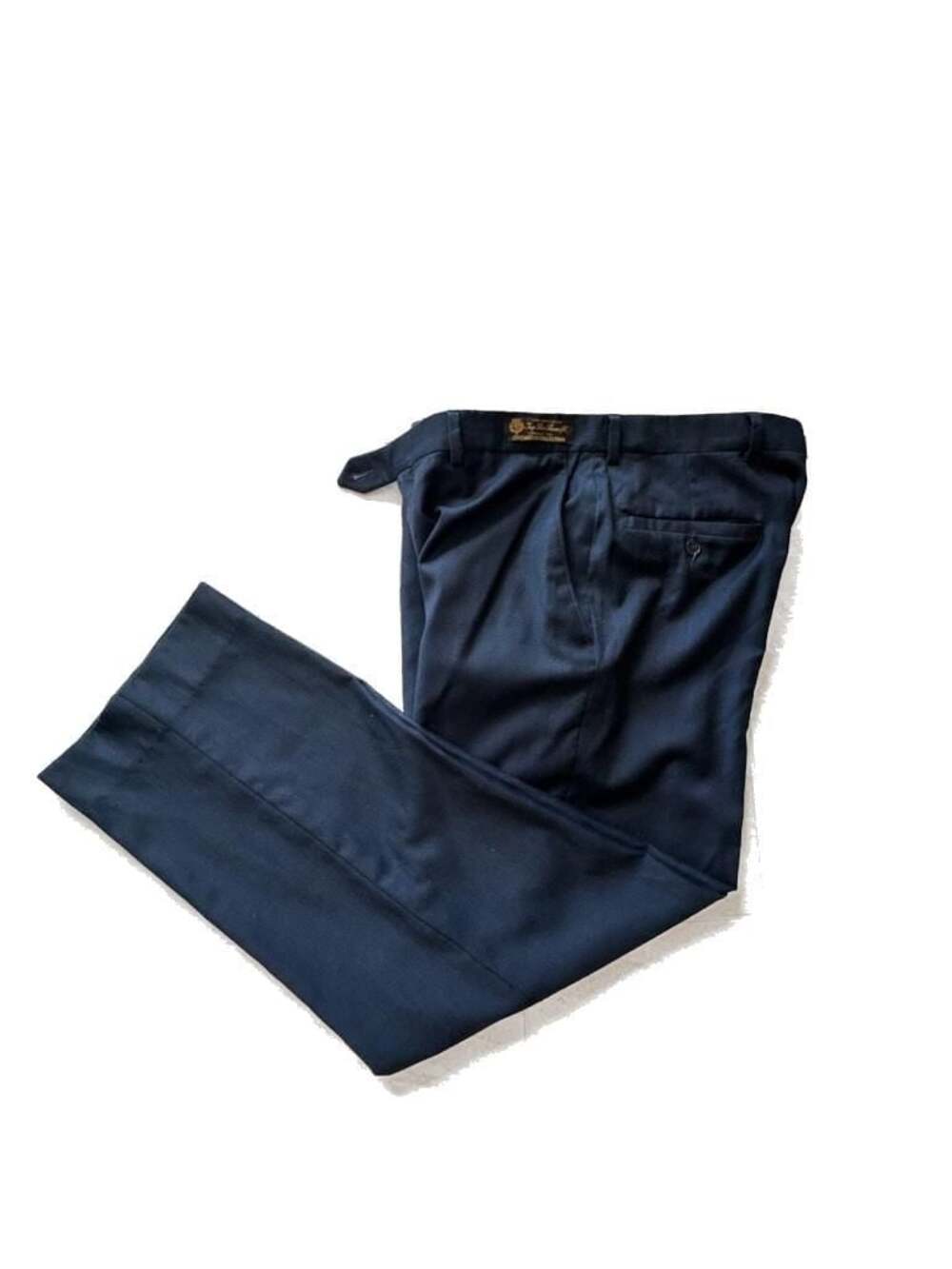 Cremieux Collection Mens Navy Dress Pants Fabric by Loro Piana
